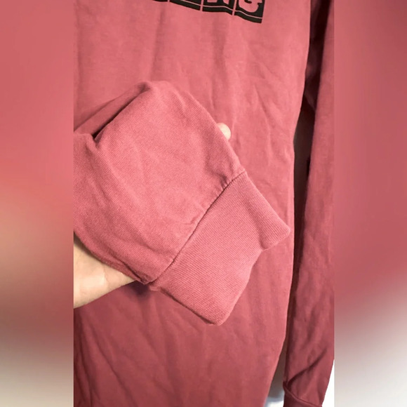 NWT Stussy x Bob Marley Collab Tuff Gong Long Sleeve Shirt Raspberry Medium - Picture 9 of 9